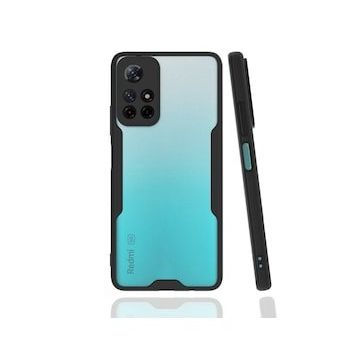 BSSM Xiaomi Redmi Note 11T Platin Siyah Silikon Kılıf