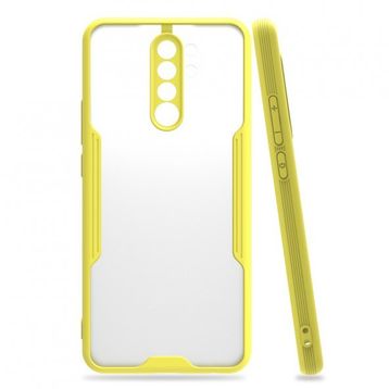 BSSM Xiaomi Redmi Note 8 Pro Platin Silikon Sarı Kılıf