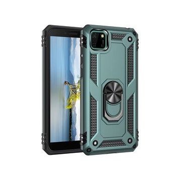 BSSM Yeşil Huawei Y5P Sofya Yüzüklü Silikon Kapak Kılıf