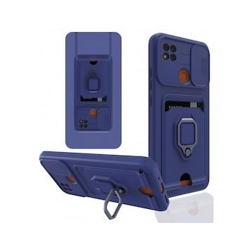 BSSM Zuma Kartvizitli Yüzüklü Silikon - Lacivert Xiaomi Redmi 9C Kılıf