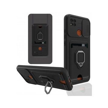 BSSM Zuma Kartvizitli Yüzüklü Silikon - Siyah Xiaomi Redmi 9C Kılıf