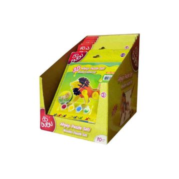 Bu-Bu APS001 3D Boyamalı Hayvanlar Serisi Ahşap Puzzle Set