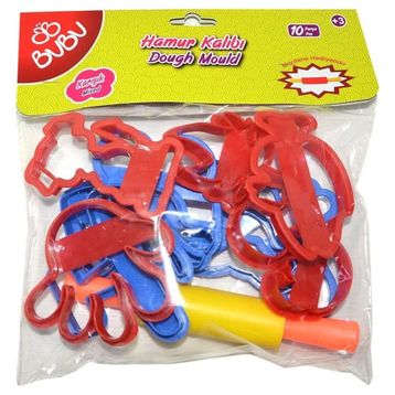 Bu-Bu BUBU00001 10 Parça Oyun Hamuru Kalıbı