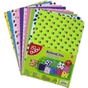 Bu-Bu EV0003 A4 10'lu 20X30 CM Desenli Eva