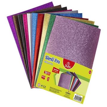 Bu-Bu Ev0038 20X30 Simli Yapışkanlı 1.8 mm 10 Renk Eva