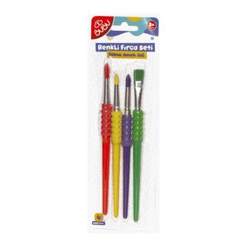 Bu-Bu FR0006 Soft Touch 4`lü Canlı Renkler Fırça Seti