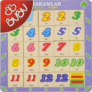 Bu-Bu Hayvanlar Hafıza Ahşap Puzzle