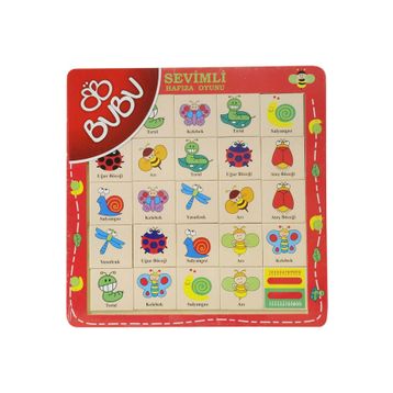 Bu-Bu Hayvanlar Hafıza Ahşap Puzzle