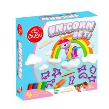 Bu-Bu OH0032 Unicorn 4 Renk 8 Parça Oyun Hamuru Seti