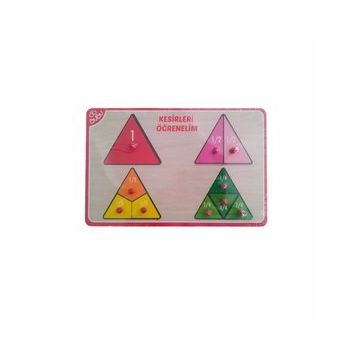 Bu-Bu Üçgen Kesirler Ahşap Puzzle