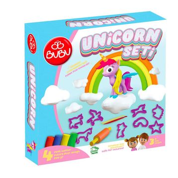 Bu-Bu Unicorn 4 Renk 8 Parça Oyun Hamuru Seti