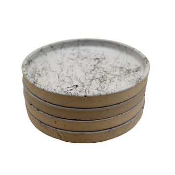Bubigo Yuvarlak Beton 4'lü Bardak Altlığı