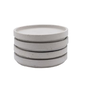 Bubigo Yuvarlak Beton 4'lü Bardak Altlığı