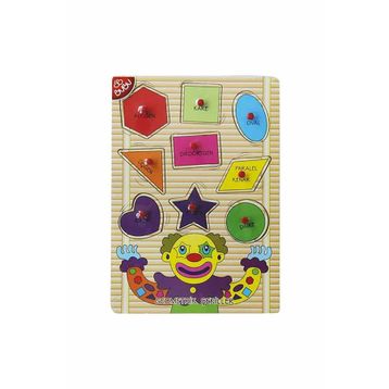 BuBu Ahşap Palyaço Geometrik Şekiller Puzzle