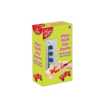 Bubu AP0064 Jeep Ahşap Puzzle Boyama