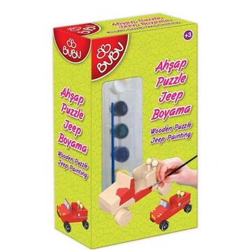 Bubu AP0064 Jeep Ahşap Puzzle Boyama