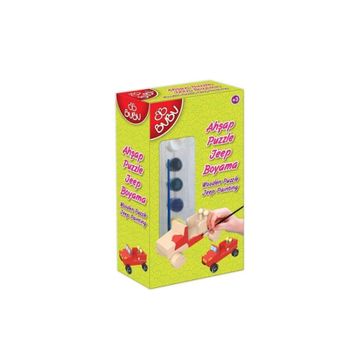Bubu AP0064 Jeep Ahşap Puzzle Boyama
