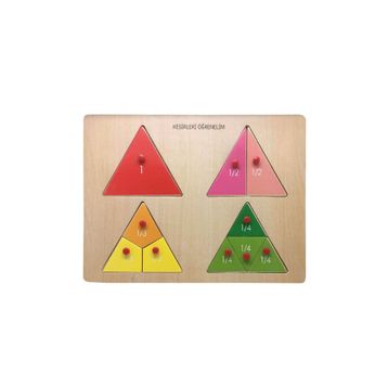 Bubu Ap0083 Ahşap Üçgen Kesirler Puzzle