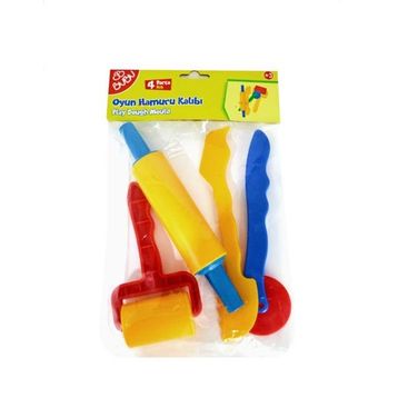 Bubu HK0012 4 Parça Büyük Merdaneli Oyun Hamuru Kalıbı