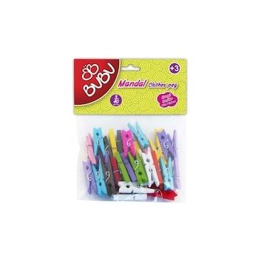 Bubu HS0005 Renkli 3 cm 40'lı Mandal