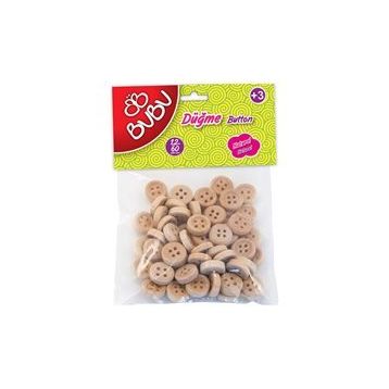 Bubu HS006 1,2 cm 60'lı Natural Düğme