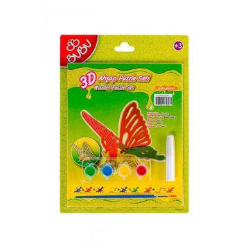 Bubu Kelebek 3D Ahşap Puzzle
