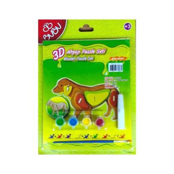 Bubu Köpek 3D Ahşap Puzzle