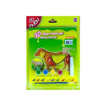 Bubu Köpek 3D Ahşap Puzzle