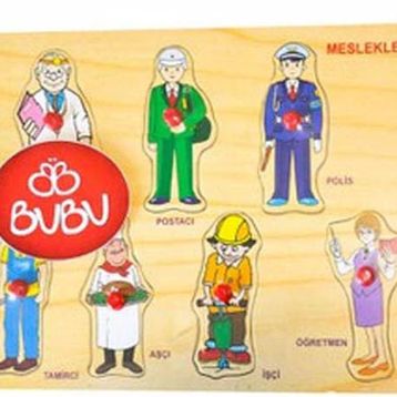 Bubu Meslekler 7 Parça Eğitici Ahşap Puzzle