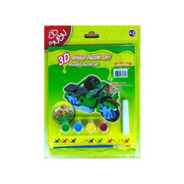 Bubu Motorsiklet 3D Ahşap Maket Puzzle