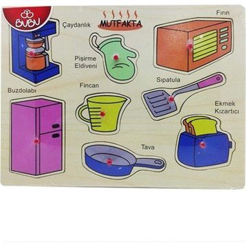 Bubu Mutfak Eşyaları 8 Parça Puzzle