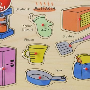 Bubu Mutfak Eşyaları 8 Parça Puzzle
