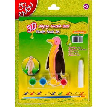 Bubu Penguen 3D Ahşap Puzzle
