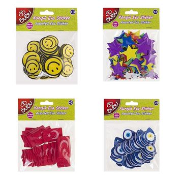 Bubu Sts006 Karışık Eva Sticker