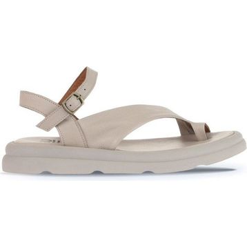 Bueno Shoes 01WA2602 Gri Deri Kadın Parmak Arası Sandalet