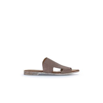 Bueno Shoes 01WA3012 Gri Koyu Alf Süet Düz Kadın Terlik