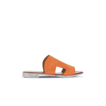 Bueno Shoes 01WA3012 Turuncu Alf Süet Kadın Düz Terlik