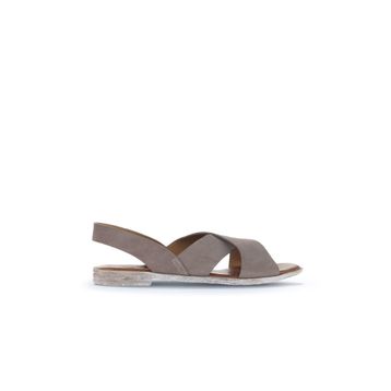 Bueno Shoes 01WA3015 Gri Koyu Alf Süet Kadın Düz Sandalet