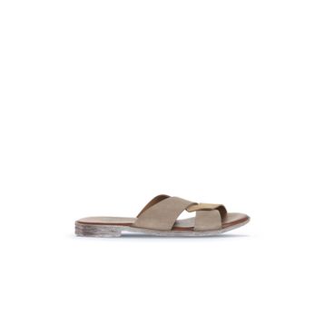 Bueno Shoes 01WA3016 Kum Taba Alf Süet Kadın Düz Terlik