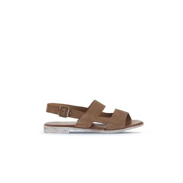Bueno Shoes 01WA3017 Taba Alf Süet Kadın Düz Sandalet