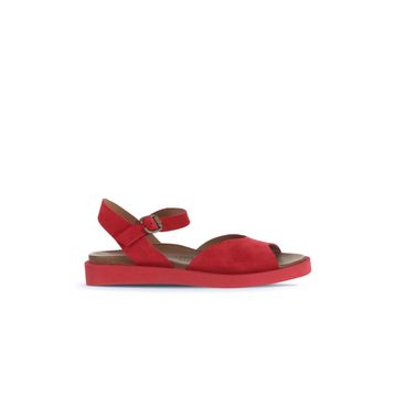 Bueno Shoes 01WA5403 Kırmızı Alf Süet Kadın Düz Sandalet