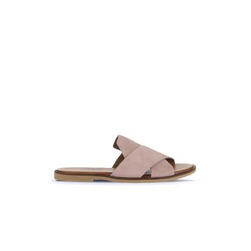 Bueno Shoes 01WA5710 Pudra Alf Süet Kadın Düz Terlik