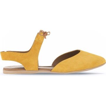 Bueno Shoes 01WA5807 Sarı Alf Süet Kadın Düz Sandalet