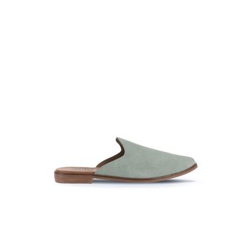 Bueno Shoes 01WA7006 Yeşil Açık Alf Süet Kadın Düz TerliK