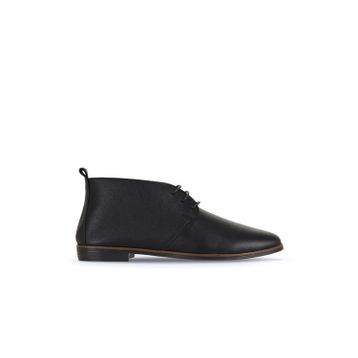 Bueno Shoes 01WD3500 Siyah Deri Kadın Düz Bot