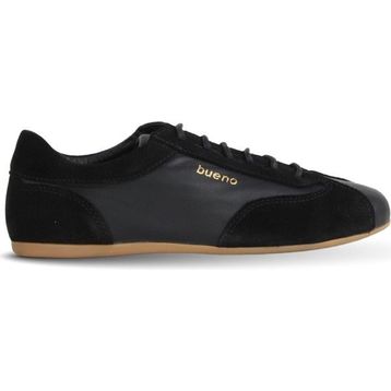 Bueno Shoes 01WE6700 Siyah Deri Süet Kadın Düz Ayakkabı