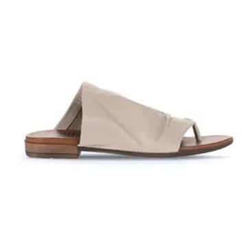 Bueno Shoes 01WJ2226 Gri Deri Parmak Arası Kadın Terlik