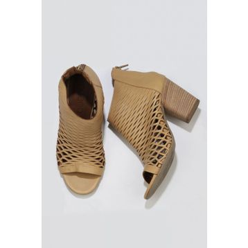 Bueno Shoes 01wl3700 Vizon Bej Deri Kadın Topuklu Ayakkabı