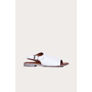 Bueno Shoes 01WN5000 Beyaz Deri Kadın Düz Sandalet