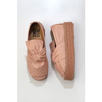 Bueno Shoes 01WQ3502 Pudra Deri Kadın Dolgu Topuklu Espadril Ayakkabı